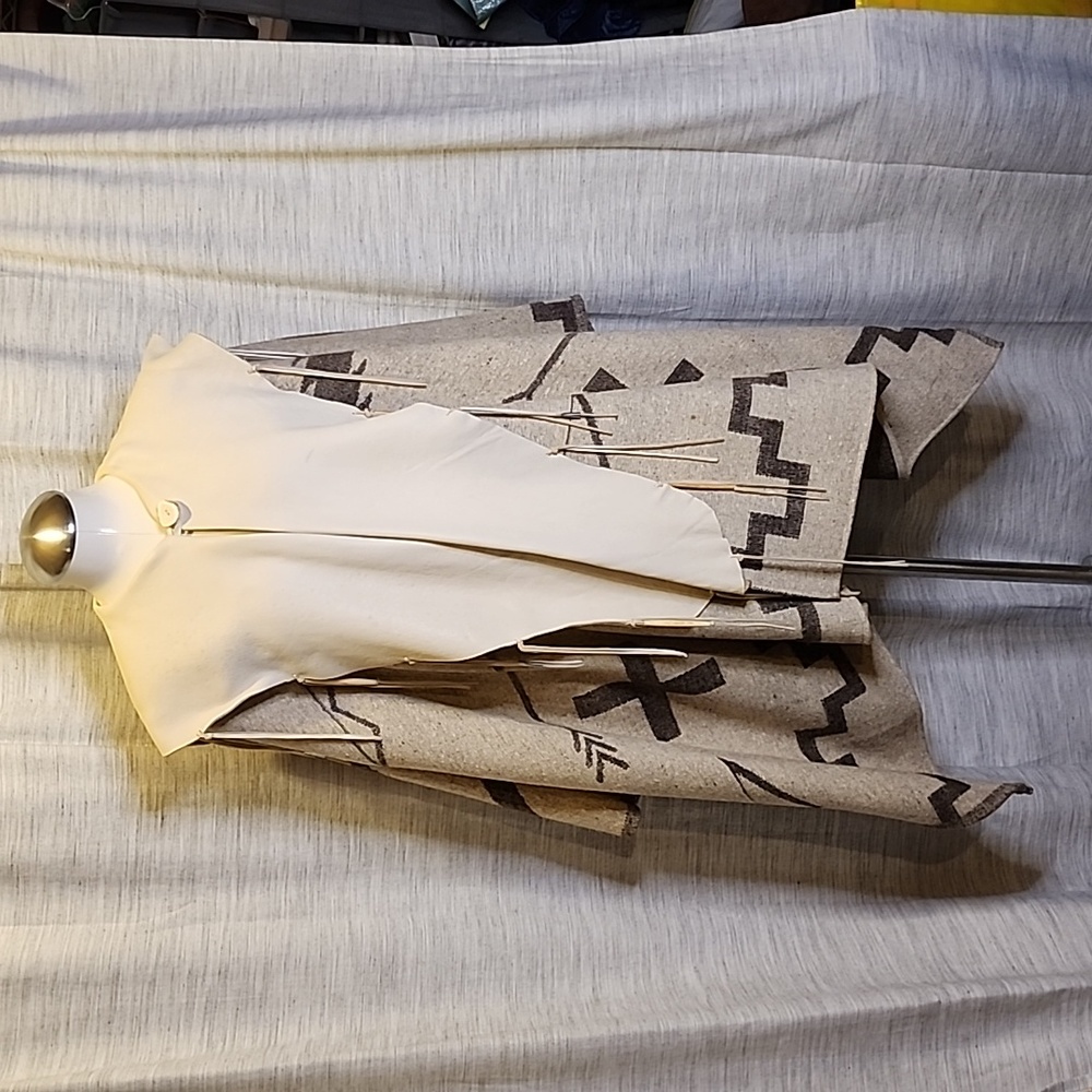 Heavy southwestern wool cape, poncho, coat